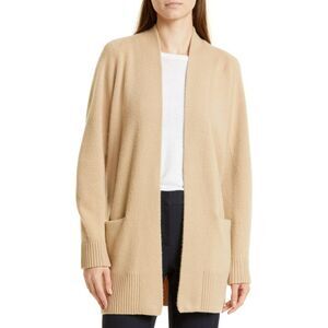 Vince NWT Shawl Collar Cashmere Cardigan Long Sleeve Pockets Coastal XL Flawed